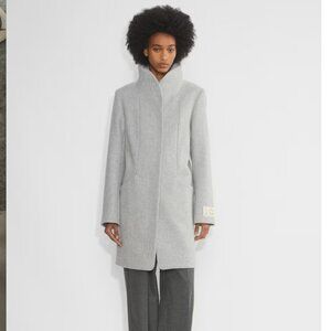 Aritzia Wilfred The Cocoon Coat - Heather Light Grey - Size Small